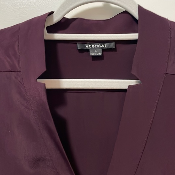 Acrobat silk top, eggplant, small - Picture 2 of 4